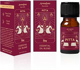 Mint & Marjoram Ayurveda Essential Oil Diffuser Blend | Pitta Balancing | Pitta Dosha | Aromatherapy Diffuser Oil | Relaxation, Yoga & Stress Relief Gifts |Scents for Home| 10ml/0.33 fl oz | Aromafume