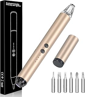 MEIRUBY Lighter Electric Candle Lighter with LED, Stocking Stuffers for Adults Women Men Wife Nana, Long Electronic Rechargeable USB Arc Lighters for Candle Camping BBQ, Gift for Women Men Mom Wife