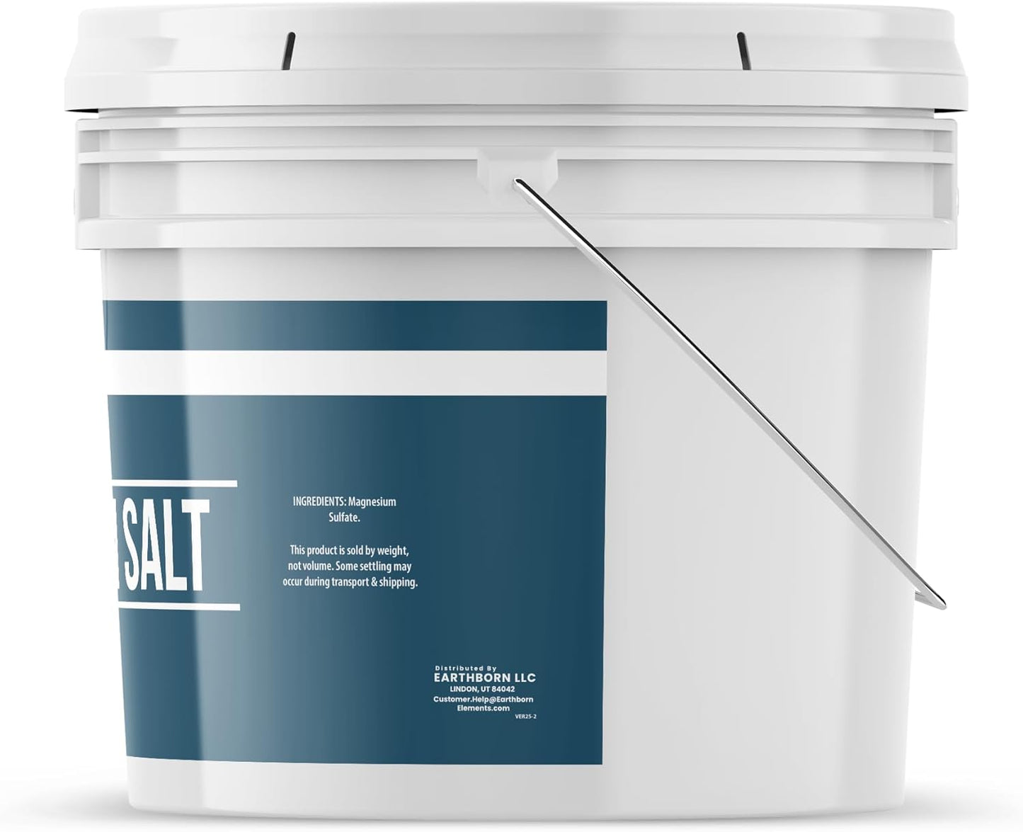 Earthborn Elements Epsom Salt (1 Gallon), Resealable Bucket, Magnesium Sulfate Soaking Solution, All-Natural