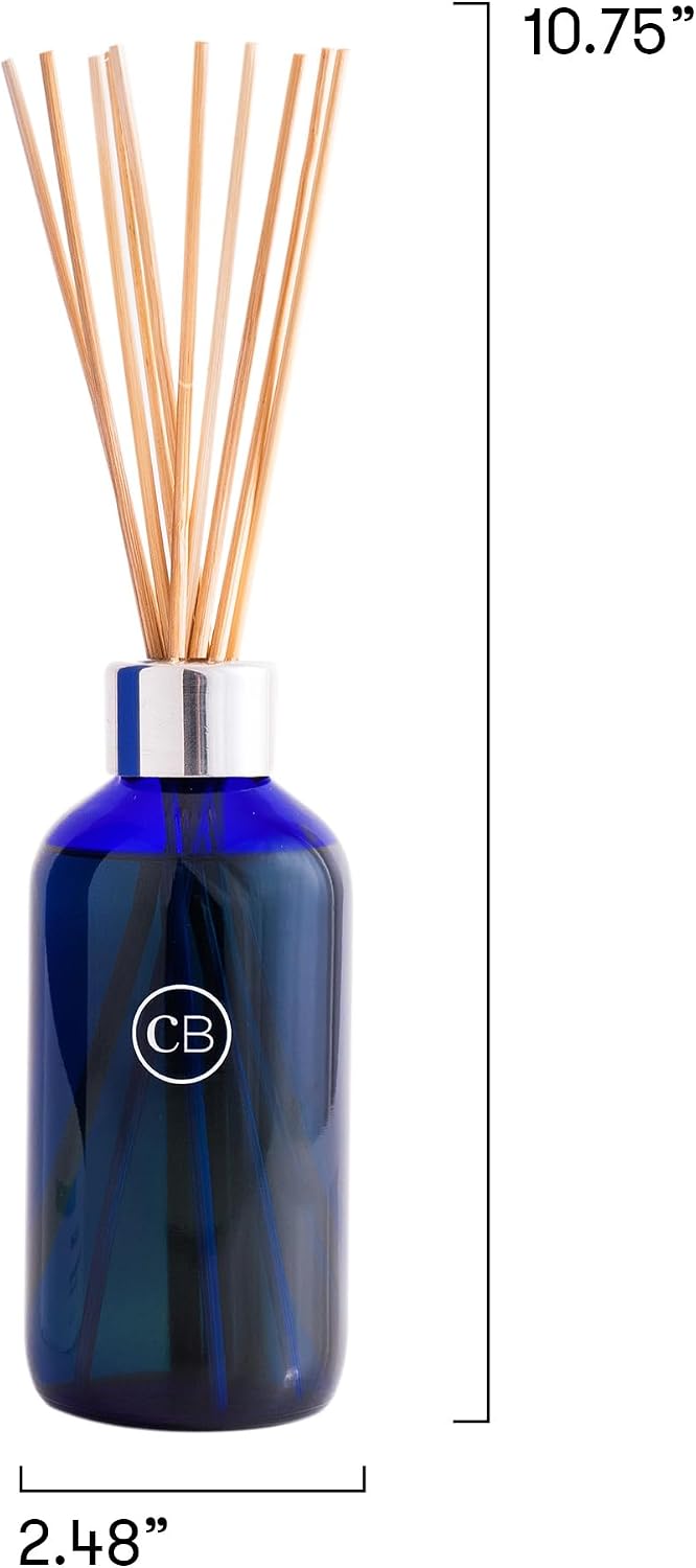 Capri Blue Volcano Reed Diffuser Set - Includes Reed Diffuser Sticks, Fragrance Oil, and Glass Bottle - Luxury Scented Room Fresheners - Cobalt Blue (8 fl oz)
