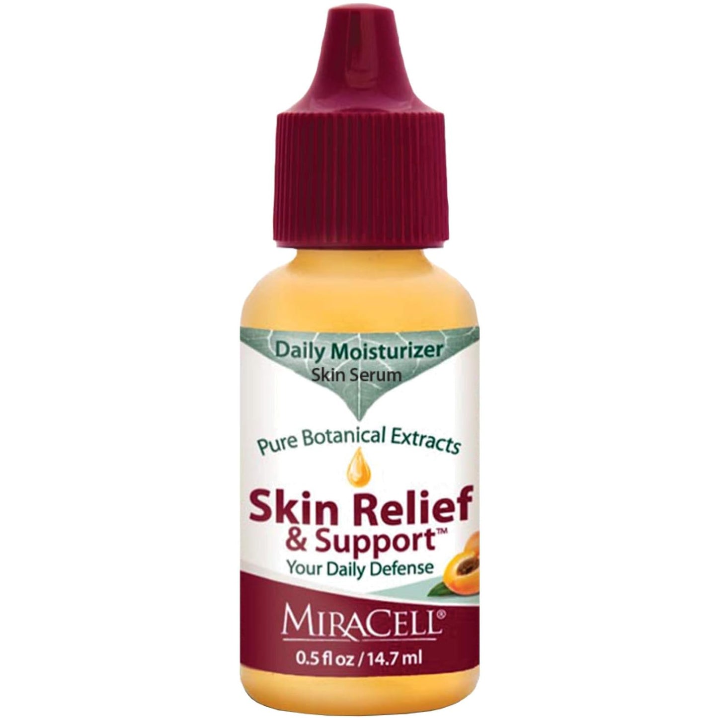 Miracell Skin Relief & Support Oil – Natural Face & Body Moisturizer with Apricot, Jojoba, and Vitamin E – Fast-Absorbing Hydration for Dry, Sensitive, or Rough Skin – 0.5 oz