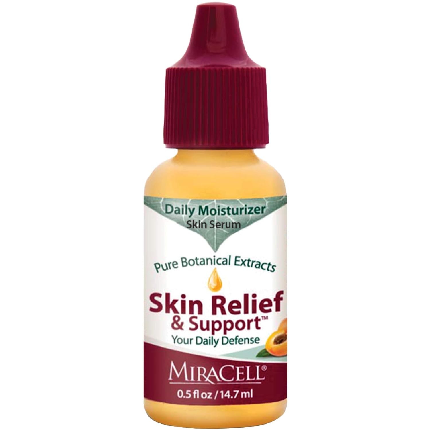 Miracell Skin Relief & Support Oil – Natural Face & Body Moisturizer with Apricot, Jojoba, and Vitamin E – Fast-Absorbing Hydration for Dry, Sensitive, or Rough Skin – 0.5 oz