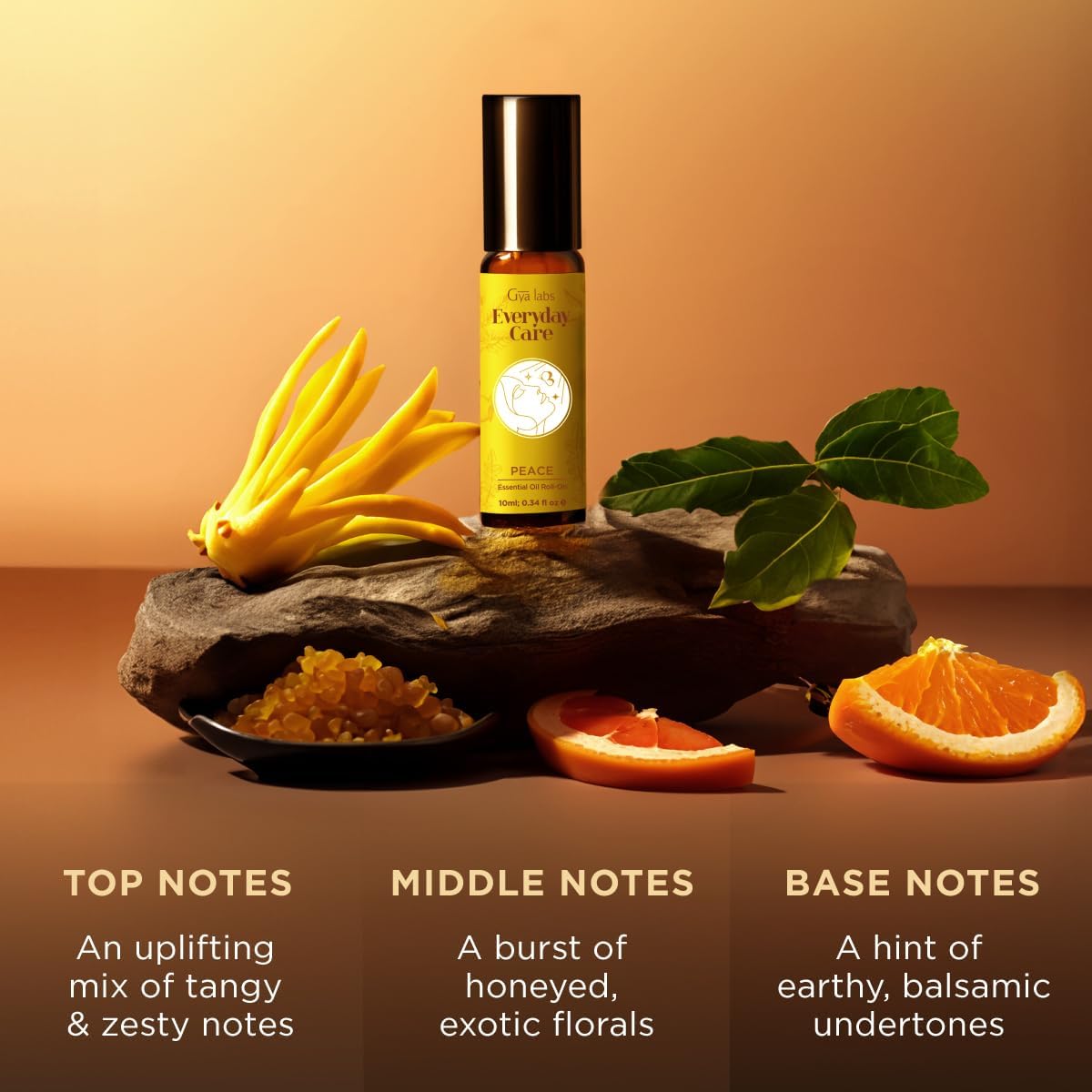 Peace Essential Oil Roll-On Convenient Travel Size for Skin 0.34 Oz