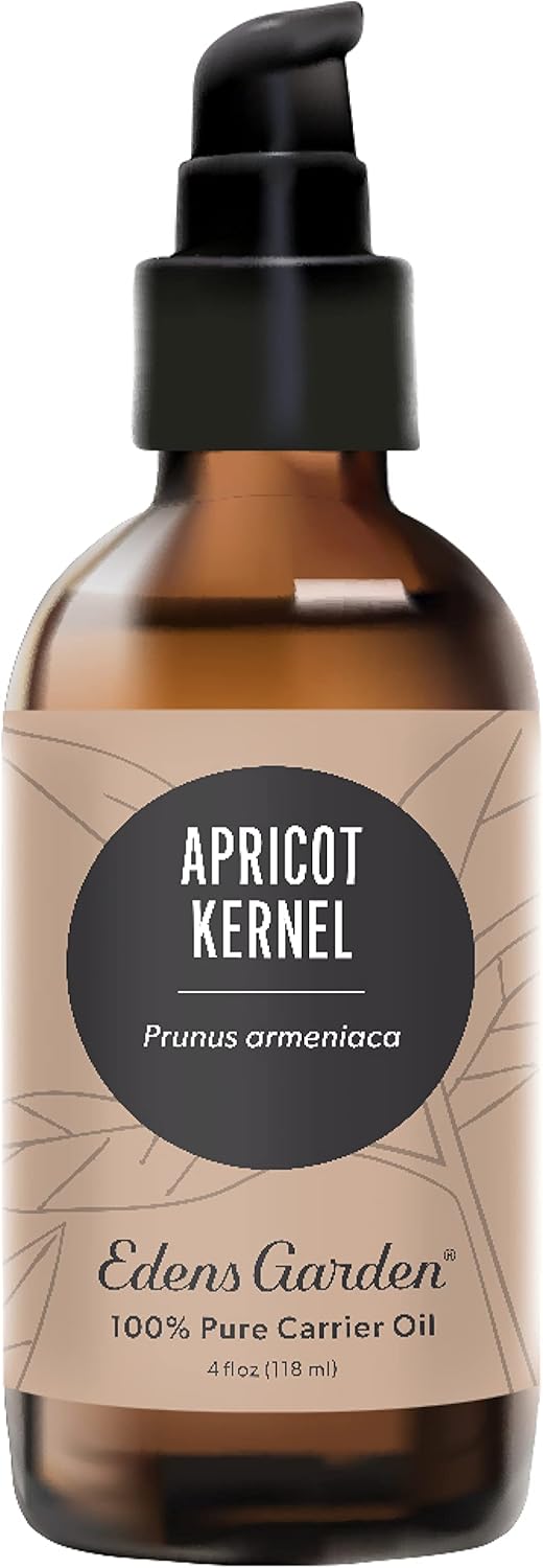 Edens Garden Apricot Kernel Carrier Oil- 100% Pure Premium Cold Pressed, Natural Moisturizer for Face, Skin, Hair, Lips & Nails, Diluting Essential Oils- Antioxidant & Vitamin E Rich 118 ml (4 fl oz)
