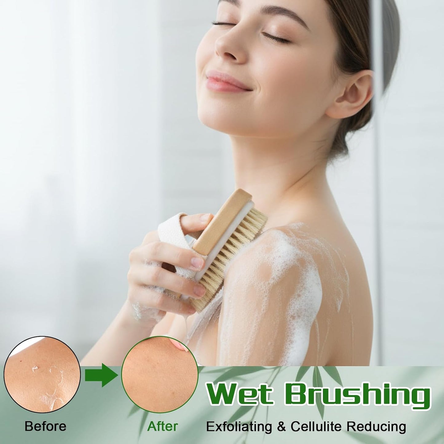 12 Pcs Dry Brushing Body Brush Exfoliating Brush with Massage Nodule Dry Skin Body Scrubber for Shower Bath Back Circulation Improvement Dead Skin Remove Beauty Exfoliator