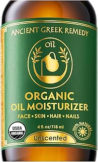 Ancient Greek Remedy Face Oil for Dry Skin - Organic Unscented Anti-Aging Serum - Jojoba, Rosehip, Almond, Olive, Vitamin E - Facial Gua Sha oil - Natural Body Moisturizer for Women & Men 4 oz