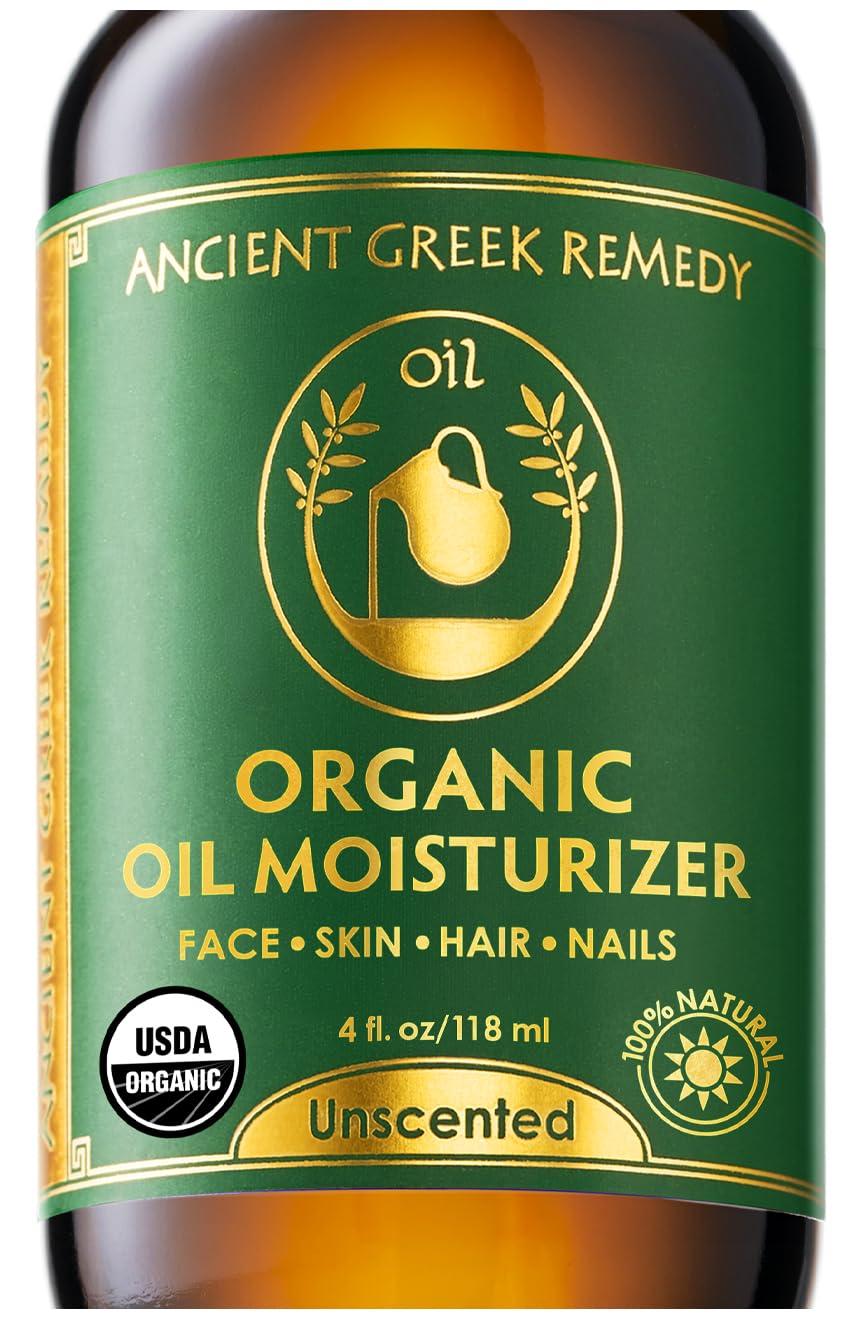 Ancient Greek Remedy Face Oil for Dry Skin - Organic Unscented Anti-Aging Serum - Jojoba