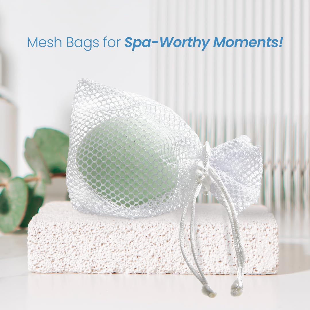 Ginger Lily Farms Botanicals Shower Blast Mesh Bag, Extends The Life Of Shower Blast, White, 12 Count
