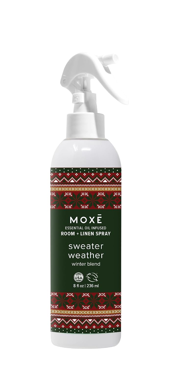 Sweater Weather Room & Linen Spray | Holiday Aromatherapy Mist with Douglas Fir, Cedarwood, Sandalwood, Cassia, Clove & Vanilla Essential Oils | Cozy Seasonal Scent for Home