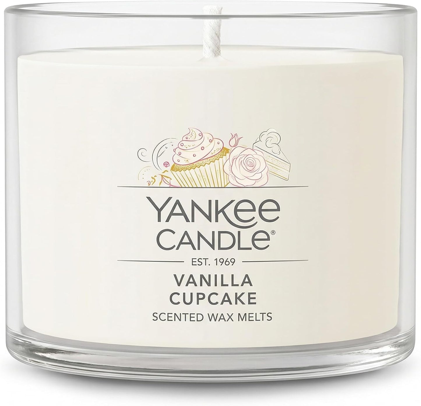 Yankee Candle Mini Jar Scented Candles, Small Single Wick Candle Set, Soy Wax Blend, Vanilla Cupcake, Lilac Blossoms, Coconut Beach, Pink Sands (Sweet Serenity Variety Pack)