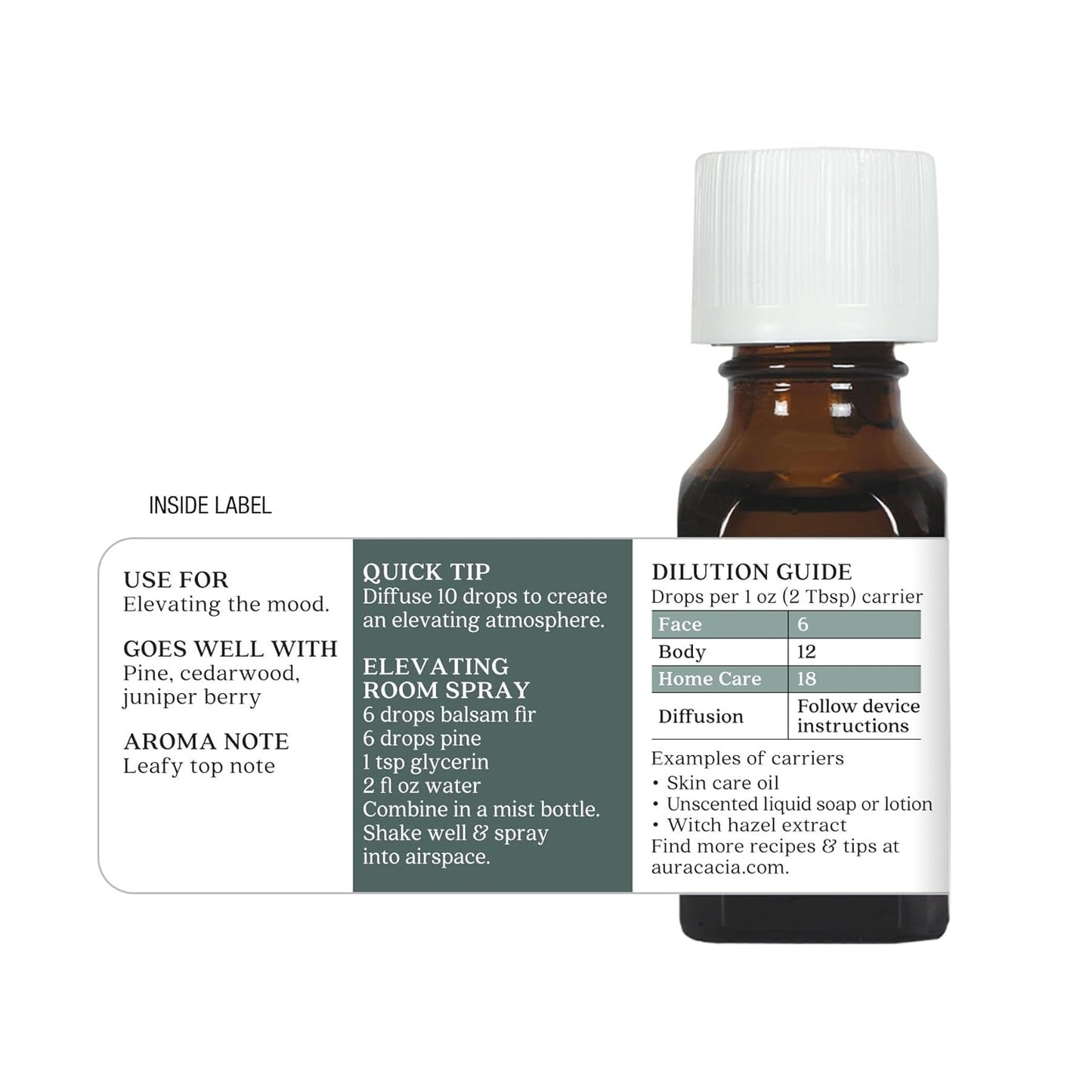 Aura Cacia Balsam Fir Needle Essential Oil | GC/MS Tested for Purity | 15ml (0.5 fl. oz.)