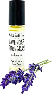 Lavender Lemongrass Perfume Oil, Natural Scent Made with Essential Oils