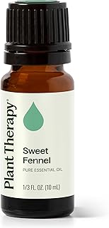 Plant Therapy Sweet Fennel Essential Oil 10 mL (1/3 oz) 100% Pure, Undiluted, Aromatherapy for Attention, Focus, and Digestive Discomfort