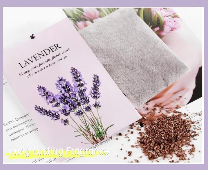 8-Pack Lavender Jasmine, and Cedarwood Scented Sachets Set, Car Rearview Mirror Air Freshener for Drawers Closets Shoe Cabinet, Bathroom, Long-Lasting Fragrance for Women Men Friends Wife