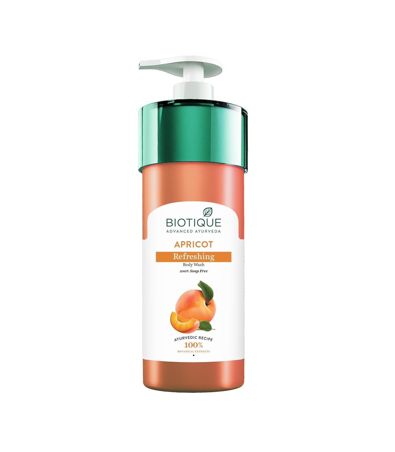 Biotique Bio Apricot Refreshing Body Wash, 800ml I 100% Soap Free