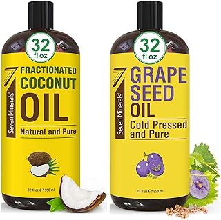 Seven Minerals Pure Fractionated Coconut Oil & Pure Grapeseed Oil