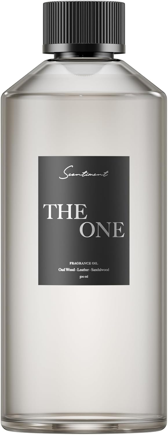 Scentiment The One Diffuser Oil - Premium Hotel Scent with Notes of Cardamom, Leather, Lemon with Cinnamon & Sandalwood Home Scent, Hotel Fragrance Oil Diffuser Refill - 16.91 fl oz (500 mL)
