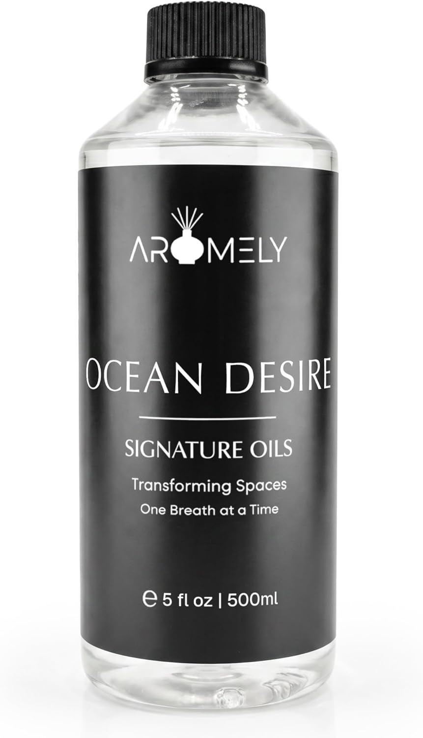 AROMELY Ocean Desire Diffuser Oil Scent | Luxury Home Fragrance Oil for Diffusers | Inspired by The Ritz-Carlton | Signature Scent with Notes of Bergamot, Amber, Musk & Jasmine | 500ml