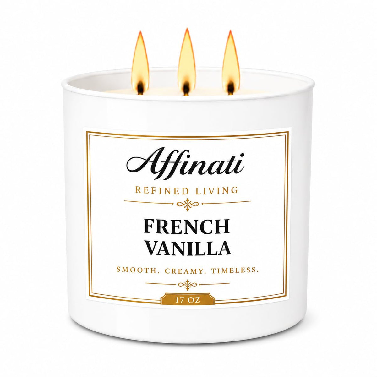 French Vanilla Affinati 3-Wick Candle - 17 oz Luxury Soy Blend