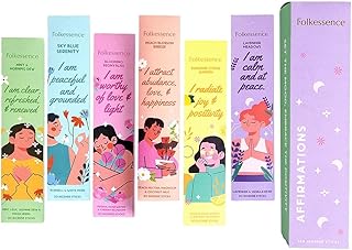Folkulture Incense Sticks (120 Sticks) | Set of 6 Affirmations Incense for Fathers Day, Graduation Gifts & Pride Gifts | Meditation, Aromatherapy, Organic, Non Toxic,Coconut Milk, Lavender, Vanilla