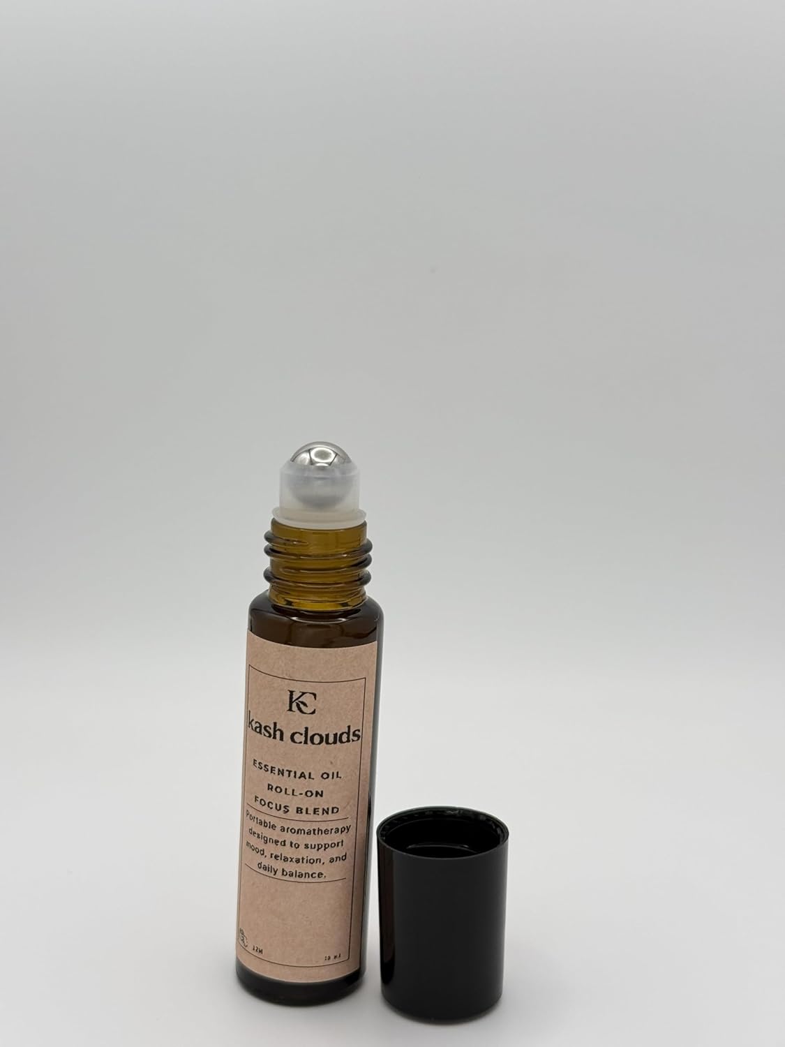 Essential Oil Roller Focus Scents, Aromatherapy Roll-On with Lemon, Bergamot, and Peppermint