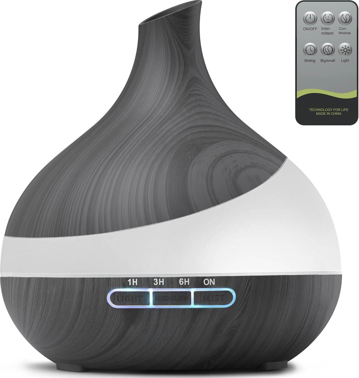 500ML Essential Oil Diffuser – Aroma Diffuser with Remote Control, 14 Colors LED Night Light, Humidifier for Hotel, Spa, Yoga Room, Bedroom