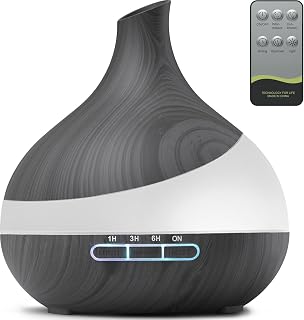 500ML Essential Oil Diffuser – Aroma Diffuser with Remote Control, 14 Colors LED Night Light, Humidifier for Hotel, Spa, Yoga Room, Bedroom