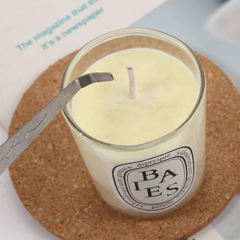 1 Pc Candle Wick Dippers Stainless Steel Wick Hook Candle Accessories for Putting Out Extinguish Candle Holders Wick Flame Safely (Silver)