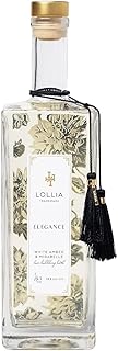 LOLLIA Elegance Bubble Bath, 24.8 fl oz / 733 ml, White Amber & Mirabelle Scent, Relaxing & Hydrating Bubble Skin Care for Women, Luxury Beauty Body Care, At Home Spa Experience, Glass Bottle