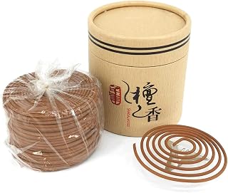 Sandalwood Coils Incense Natural 48 Pieces for Incense Holder Burner Home Decor Indoor Aroma 4 Hours