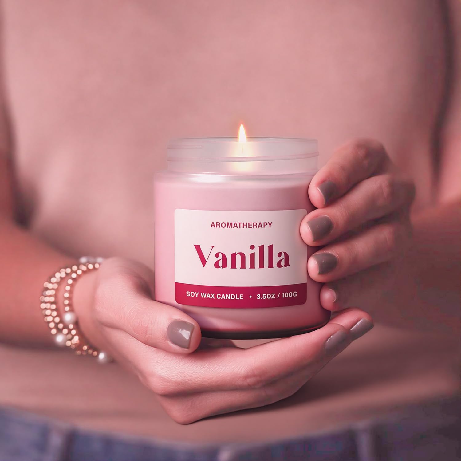 Scented Candles for Women, Soy Candles for Home Scented, Candle Gift Set with Lavender & Vanilla Scents, 2 Pack Aromatherapy Candle for Relaxing, Stress Relief & Home Decor