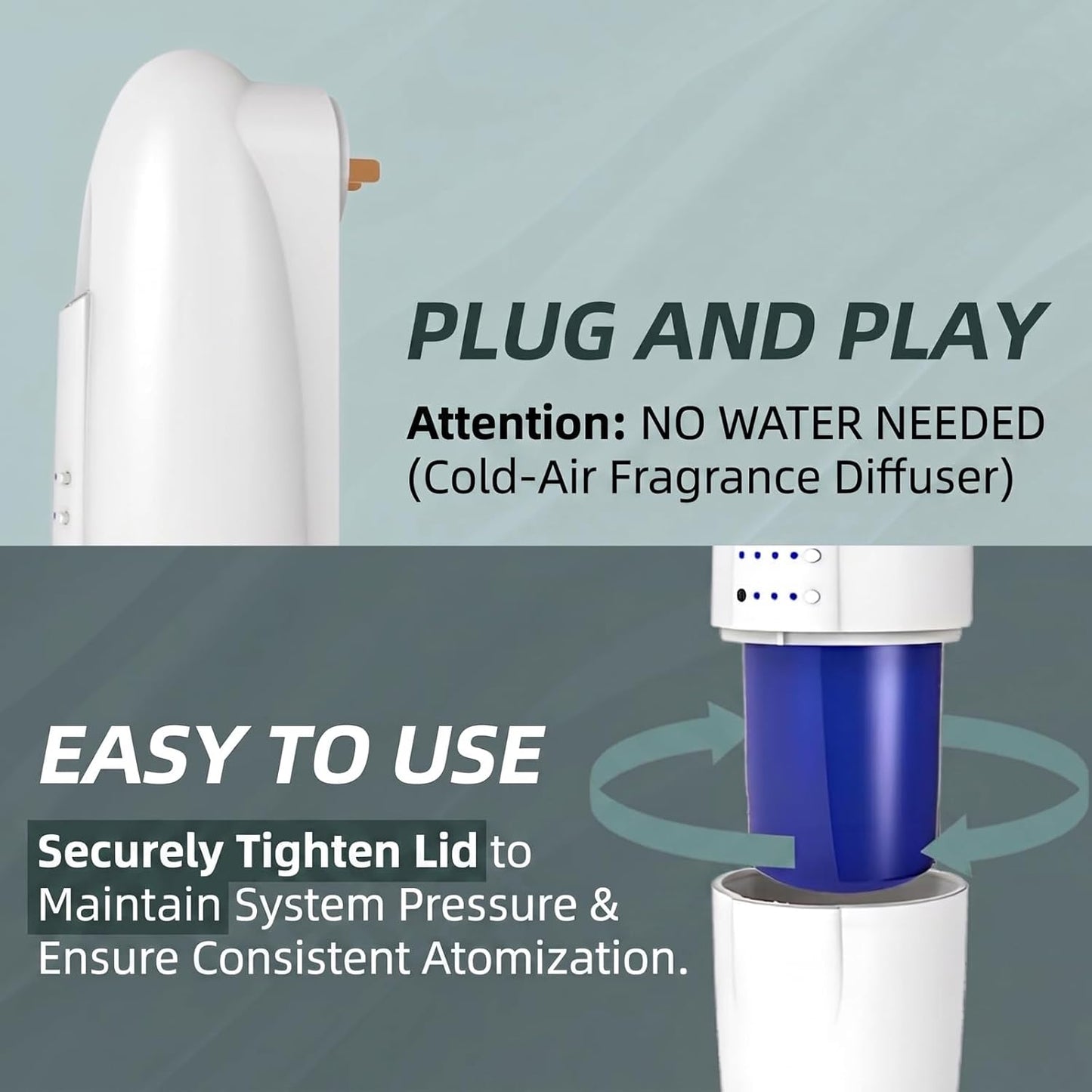 Waterless Nano Scent Air Machine for Home, Plug-in Cold-Air Essential Oil Diffuser, Luxury Hotel Fragrance Atomizer, Professional Aromatherapy Device for Large Room & Office, 100ml, White