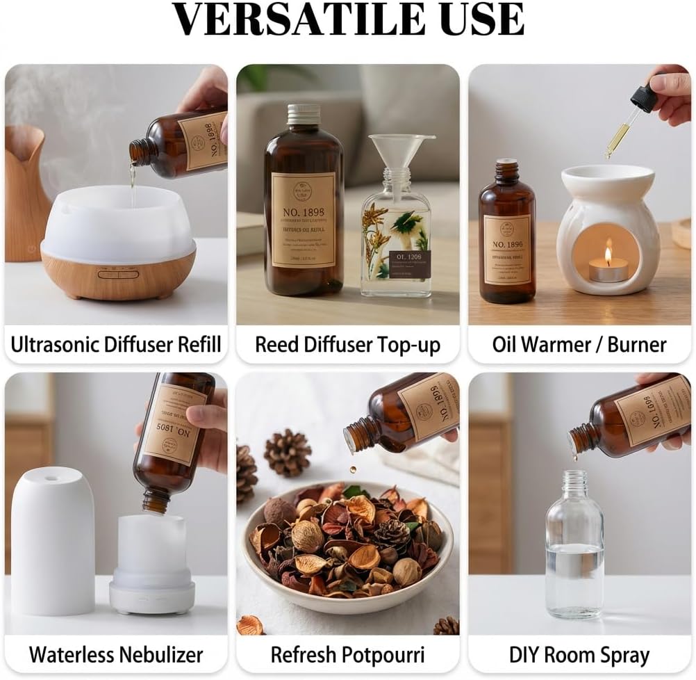 Luxury Hotel Scent Reed Diffuser Oil Refill(8.5 FL oz) | No.1898 Hotel Collection Diffuser Oil Inspired by Ritz Carlton for Home&Office| Long-Lasting for Machine, Room Spray, Air Freshener, HVAC
