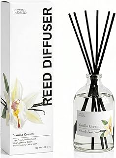 Reed Diffuser Set for Bathroom & Home, Long Lasting Essential Oil Aroma, Glass Bottle Home Fragrance with Sticks, Ideal Gift for Woman