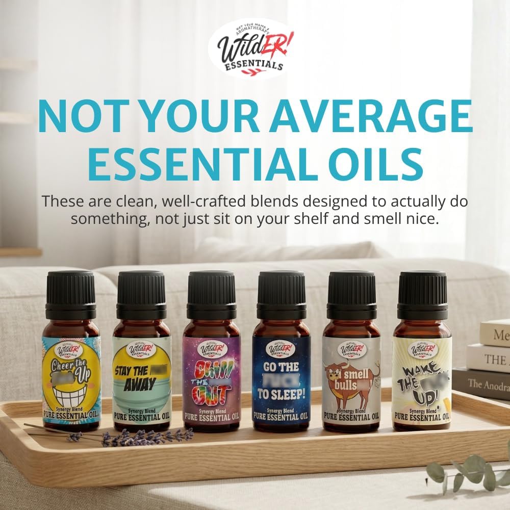 Wild Essentials Go The F to Sleep Essential Oil Blend, Soothing Bedtime Aromatherapy Oil for Diffusers, 100% Pure, Crafted in USA