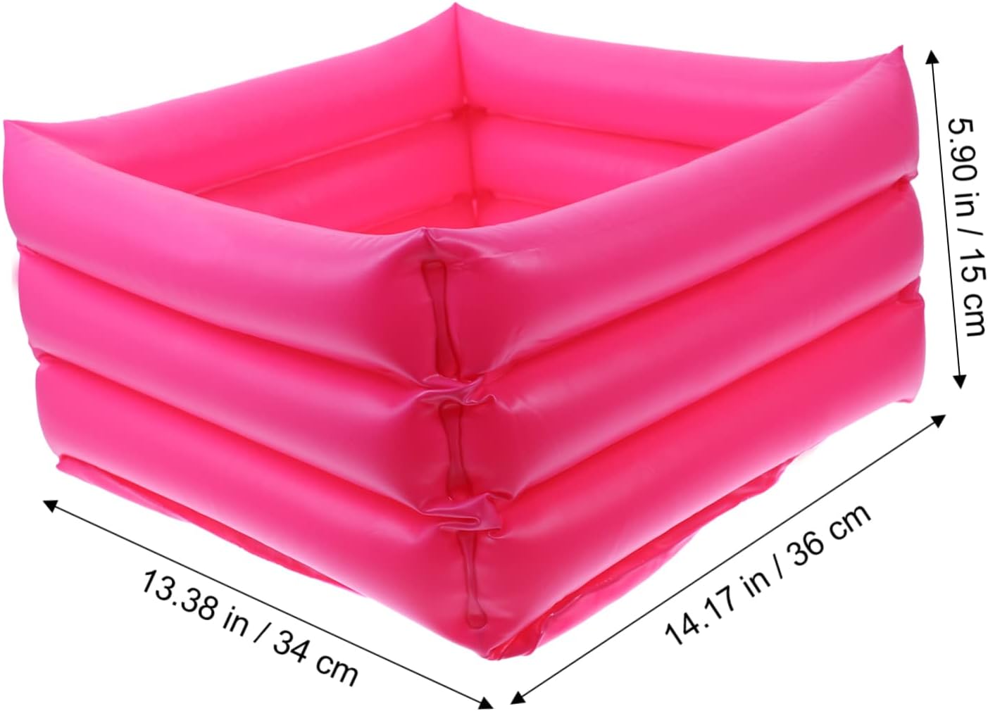 Healeved Inflatable Foot Cleaning Container Portable Pedicure Tub with Drainage Hole Foldable PVC Basin for Family Travel Patient Care Foot Soak