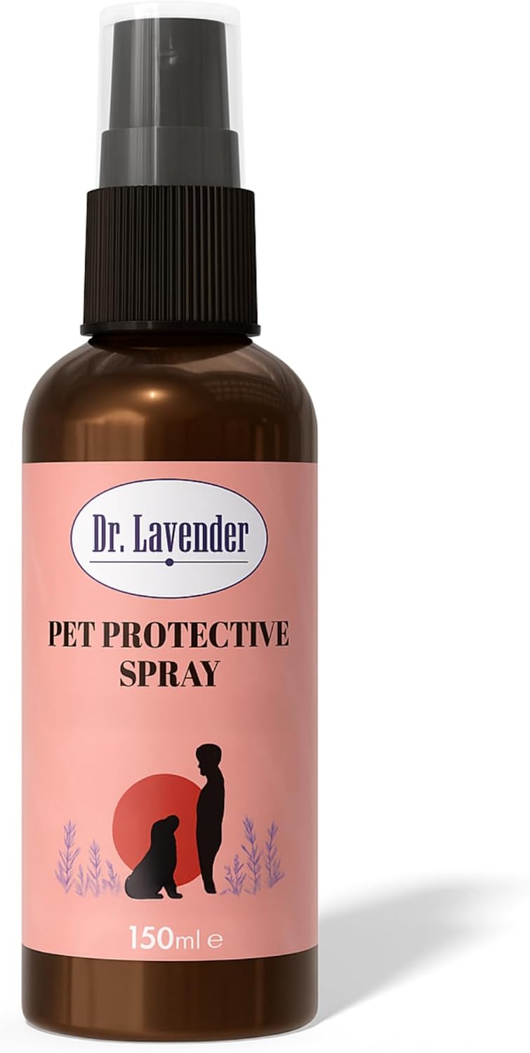 DR.LAVENDER Natural Pet Coat Spray – Lavender & Orange Peel Essential Oil Formula – Gentle Grooming & Cleansing Spray for Dogs & Cats – Safe for Home, Bedding & Furniture – Fresh Scent