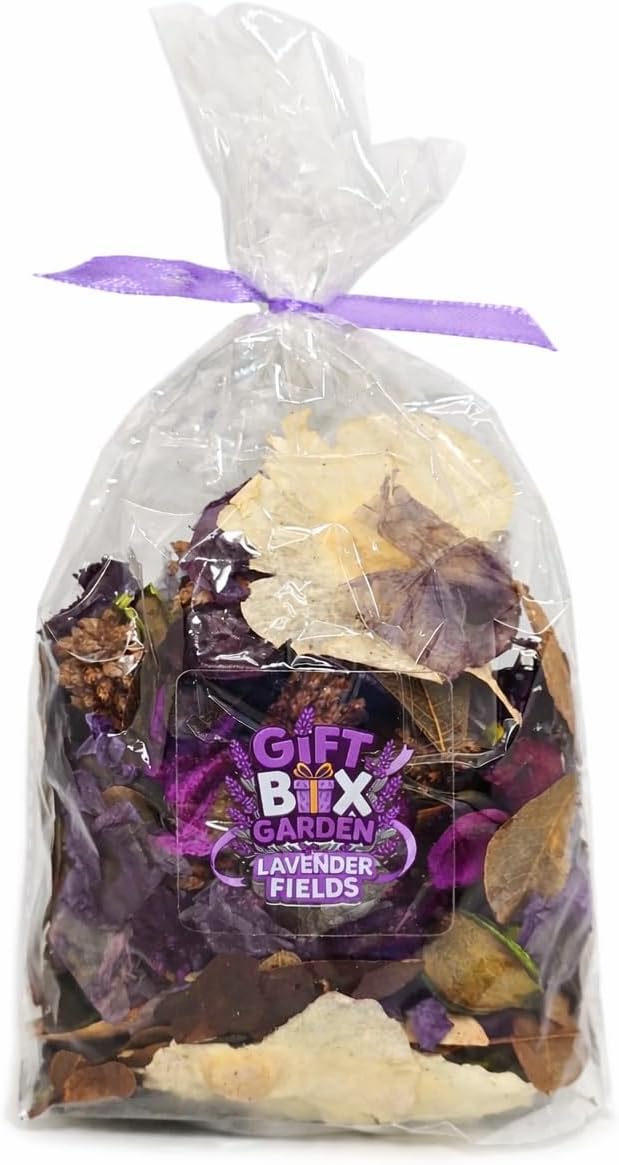 Lavender Fields Decorative Potpourri (4 oz) | Fresh Lavender Scented Home Fragrance for Baskets, Bowls, Displays & Seasonal Décor | Gift Box Garden Spring & Summer Potpourri
