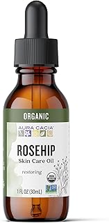 Aura Cacia Organic Rosehip Skin Care Oil | GC/MS Tested for Purity | 30ml (1 fl. oz.)