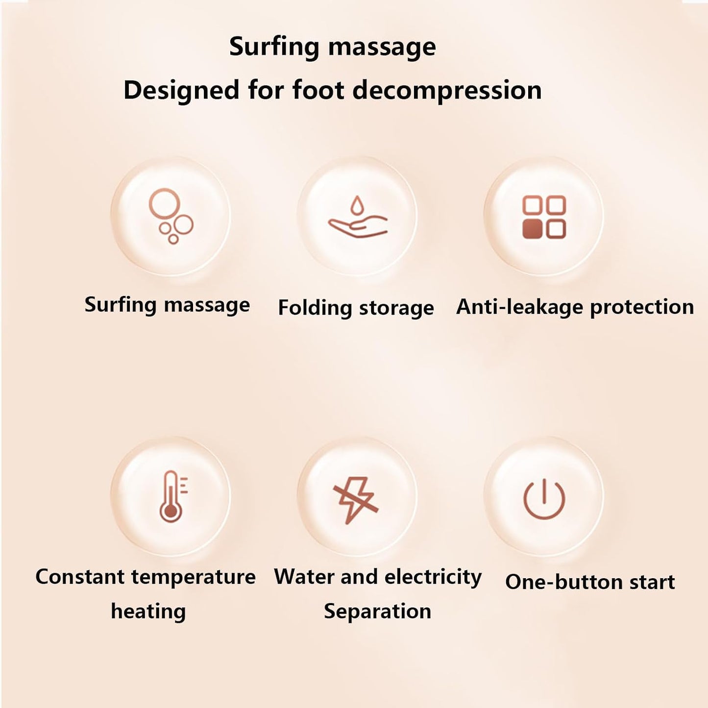 Collapsible Foot Spa Bath Massager with Heat, Bubble, Control Shiatsu Foot Massage Soak Tub for Foot Pain Relief, with Acupressure Massage Points and Temperature Control
