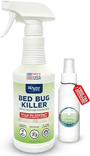 Your Healthy Home Bed Bug Killer Spray - Plant-Based Bug Spray for Home - Effective Insect Spray for Mattresses, Bedding, Furniture & More - Safe for Indoor and Outdoor Use - Unscented - 16 FL Oz