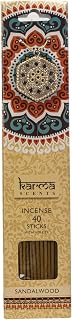 Pacific Giftware Karma Sandalwood Incense Sticks with Decorative Gold Hexagonal Holder, 40 Count, Aromatic Sandalwood Incense for Meditation, Yoga, Relaxation, Spiritual Rituals and Home Fragrance