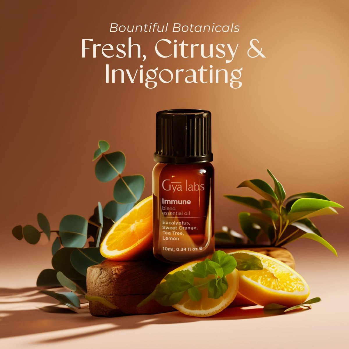 Gya Labs Immune Essential Oil Blend for Diffuser & Wellness - Thieves Essential Oil for Cleansing & Invigorating (0.34 Fl Oz)