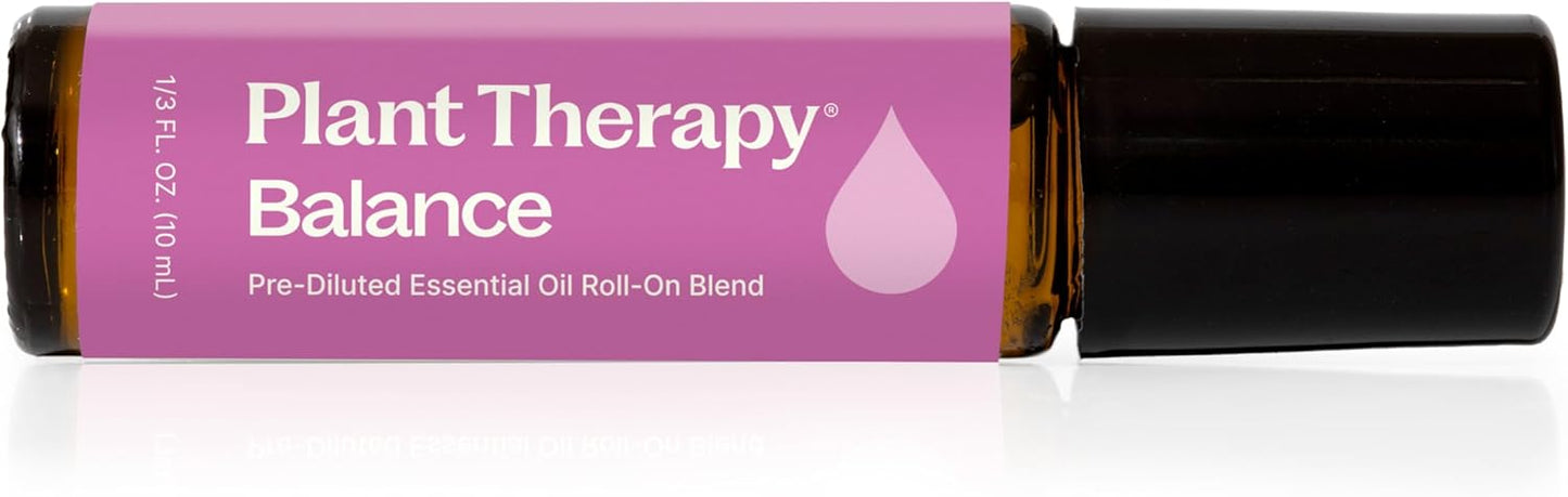 Plant Therapy Balance Essential Oil Blend 10 mL (1/3 oz) Pre-Diluted Roll-On 100% Pure, for Women’s Health and Emotional Support