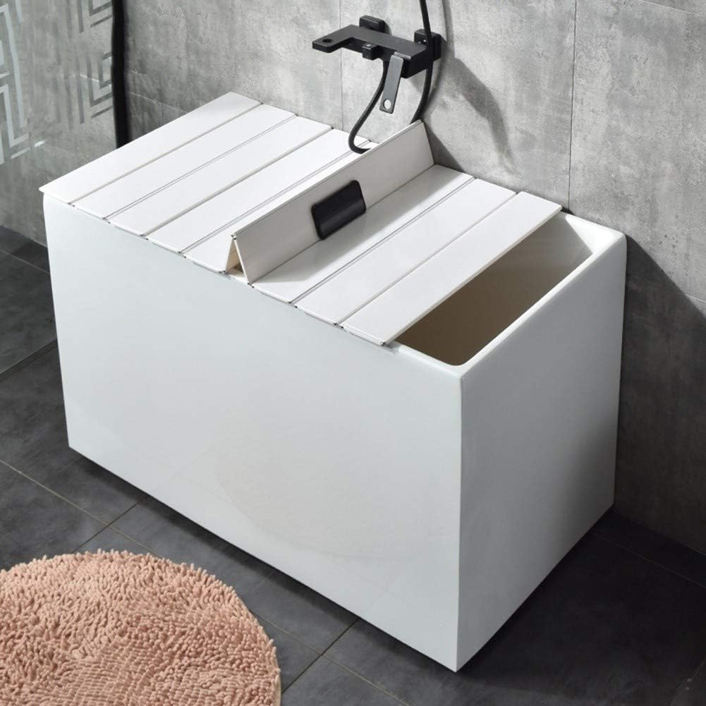 Bathtub Cover, Bathtub Insulation Board Dust-Proof Cover Folding Bathroom Trays for Soaking Tub Bubble Bath Smooth Surface and Seam, 23 Sizes (Color : White, Size : 65cmx95cmx0.6cm) (White 8