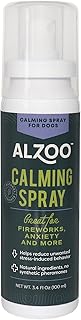 ALZOO Calming Spray for Dogs, Helps to Relieve Stress from Separation Anxiety, Travel, Vet Visits, Fireworks, etc., 100% Plant-Based Active Ingredients, 3.4 Fl. Oz Spray Bottle