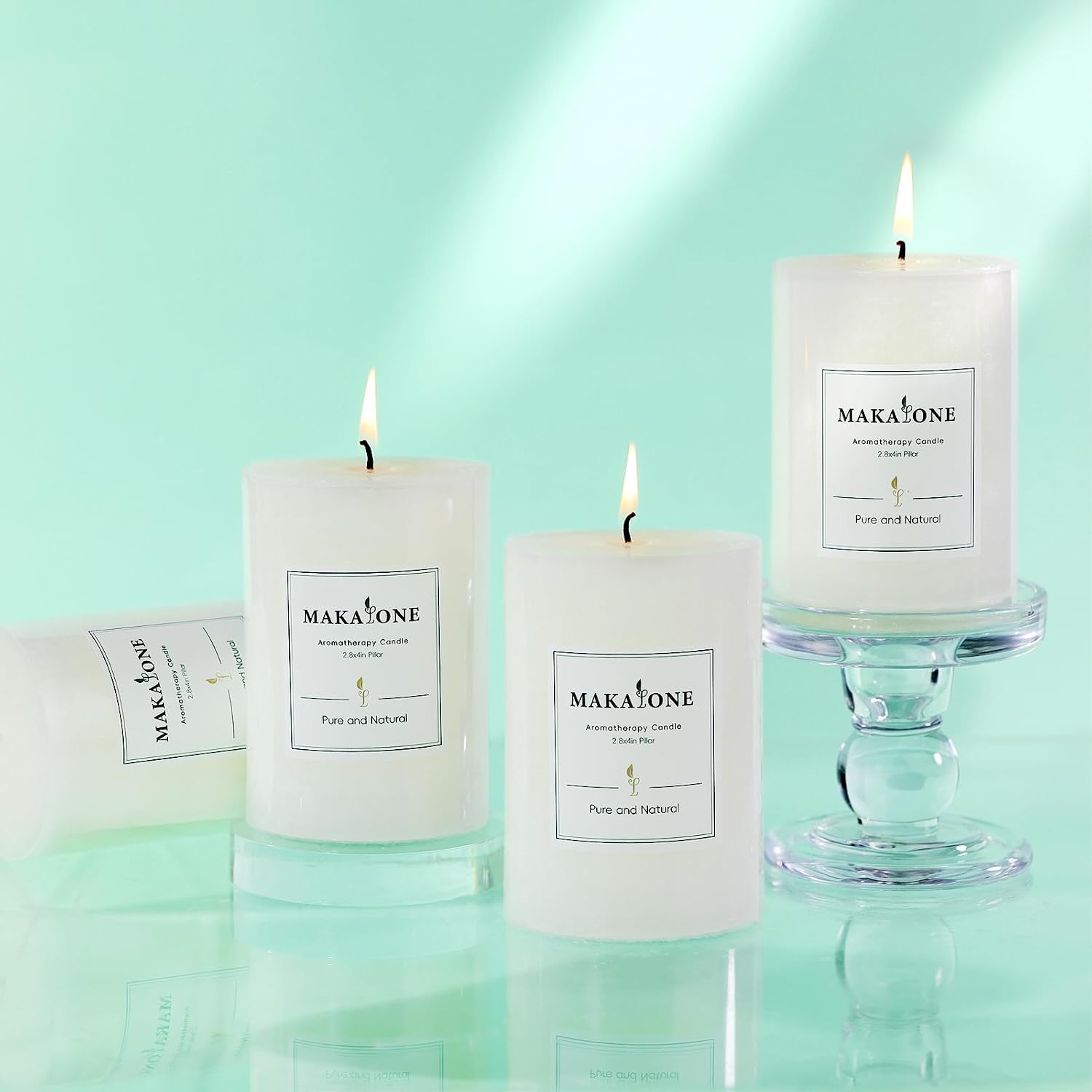 4 Pcs White Orange Vanilla Scented Pillar Candles, 60H Long-Lasting Burn,2.8x4in,Non-Toxic Smokeless,Warm Cozy Aromatherapy for Home Ambience/Relaxation,Ideal Gift for Birthday/Valentine's Day