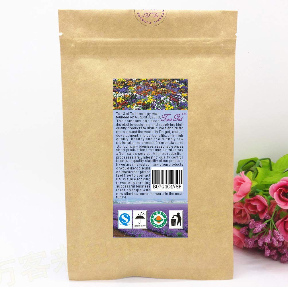 TooGet French Lavender Buds Top Grade Dried Lavender Flower 100% Pure and Natural Flowers Fresh Fragrance Large Resealable Bag - 4 OZ