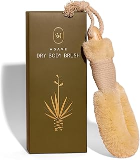 CSM Agave Plant-Based Dry Body Brush: Natural Firm Bristles for Lymphatic Drainage, Cellulite Reduction, Exfoliation, Detox, Circulation & Skin Glow