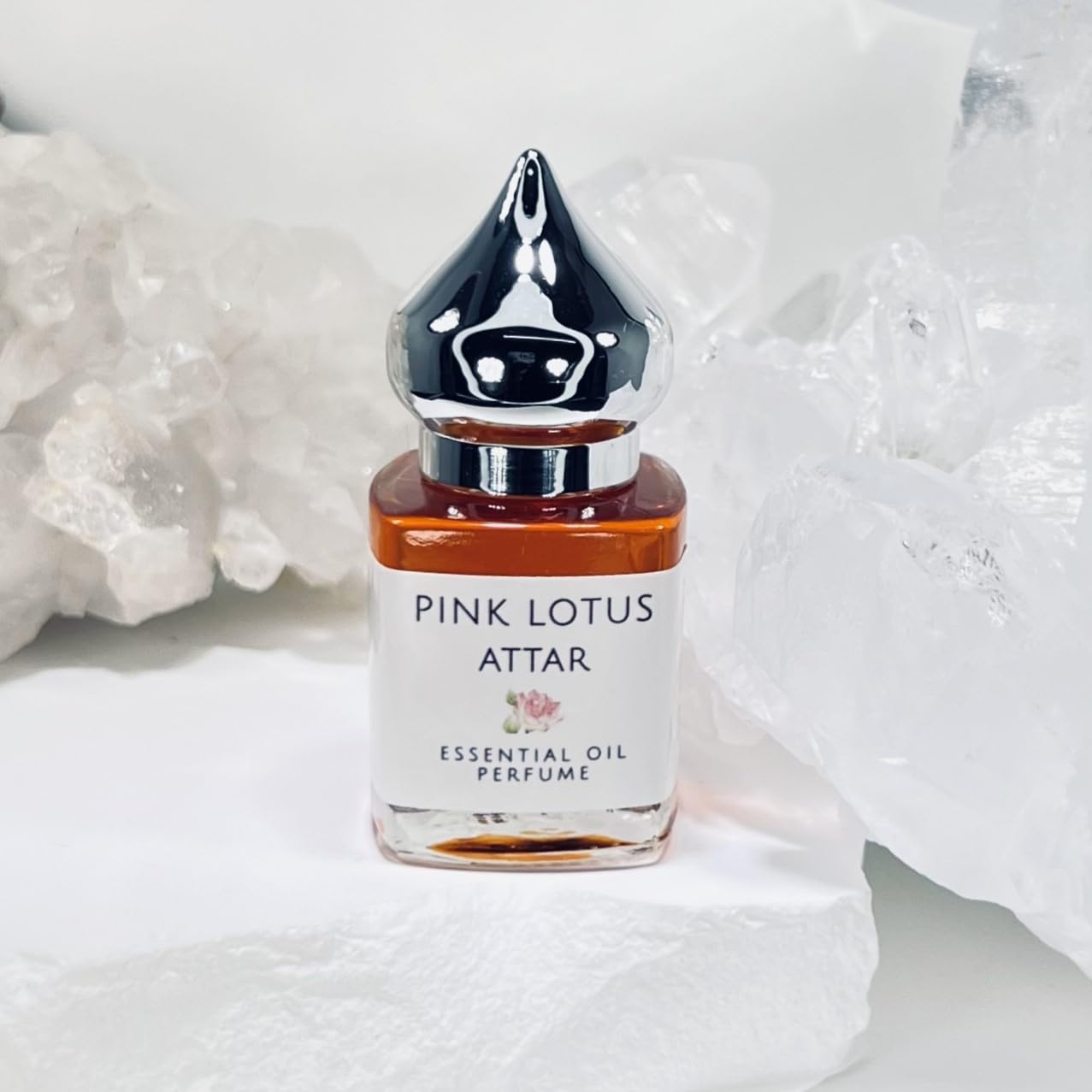 The Parfumerie Pink Lotus Attar ~8 ml~ Absolute ALL NATURAL CLEAN Essential Oil Perfum~Vegan~Alcohol Free~ Phthalate free~ Gluten Free~ Paraffin Free